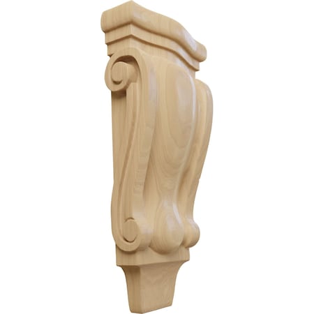 Ekena Millwork 4 3/4"W x 1 3/4"D x 10"H Small Traditional Pilaster Wood Corbel, Cherry CORW05X02X10PTCH